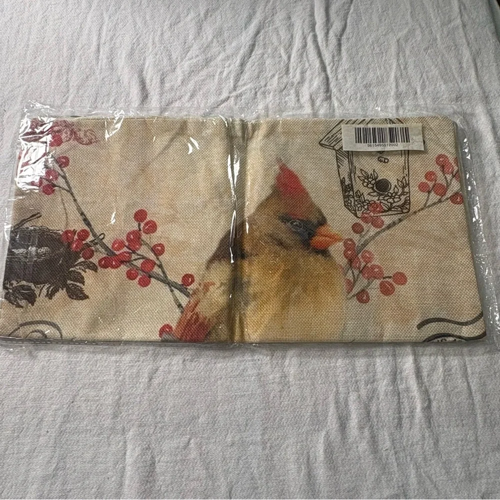 Cardinal/bird Throw Pillow Covers Set of 4 Farmhouse - Picture 2 of 7